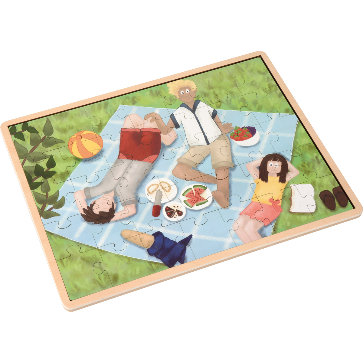Puzzle, Puzzlebild, Sommer, Garten, Familienzeit