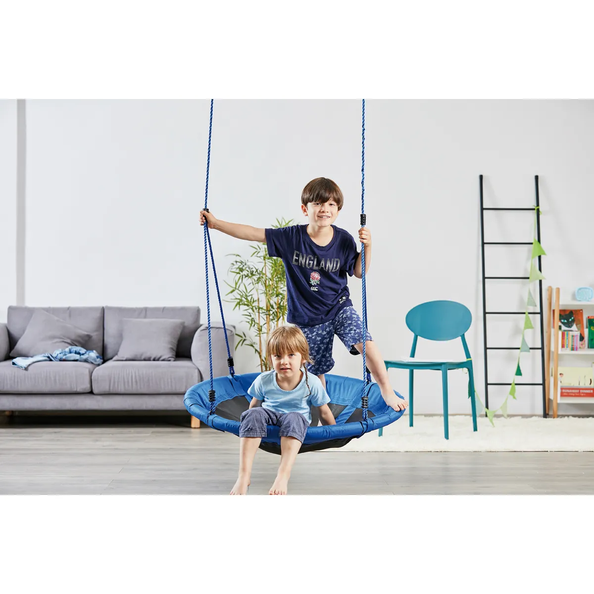 Schaukel, Indoor, Kinder, Klettergerät, Blaue Schaukel, Schaukel, innenbereich, Kleinkind-Spielplatz, Wohnzimmer-Set, Spielmöbel