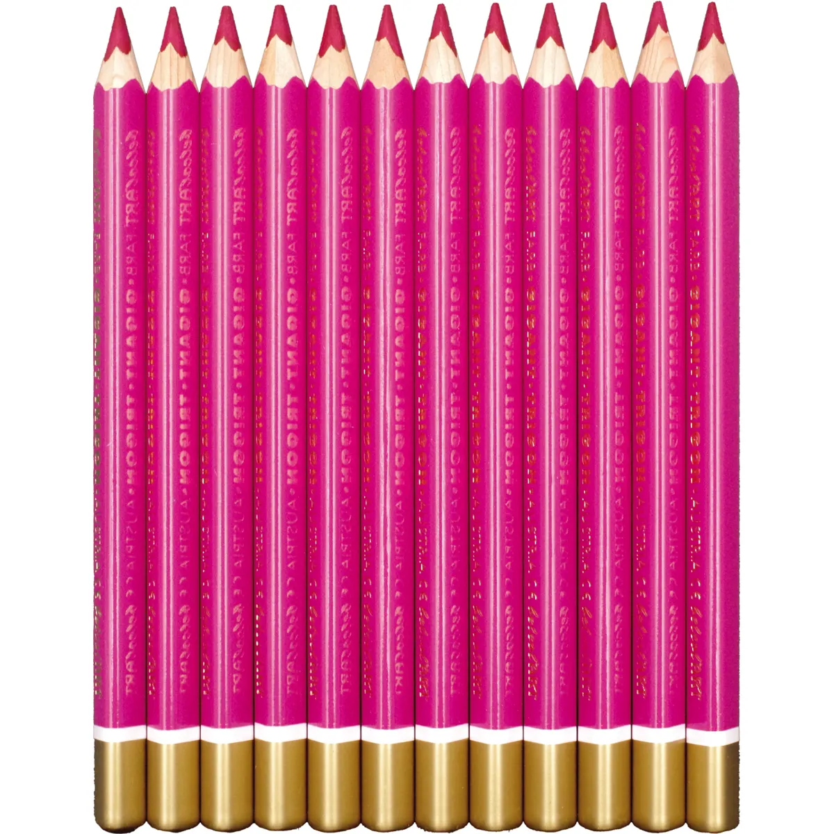 Buntstifte, Pastellstifte, Kunstbedarf, Bleistifte, Spitze pink-gold, Bleistifte, Rote Buntstifte, Schulbedarf, Pink, Holzstift