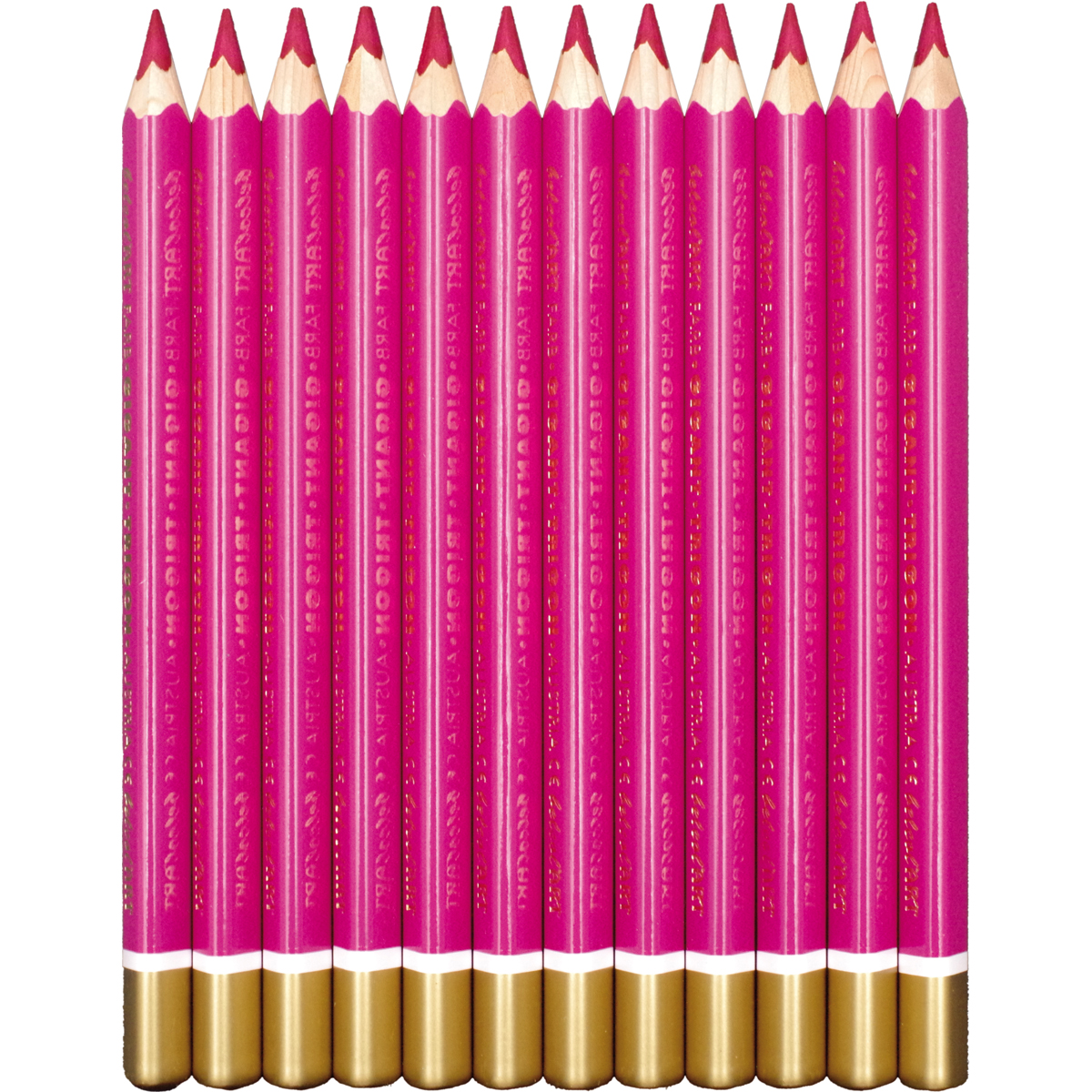 Buntstifte, Pastellstifte, Kunstbedarf, Bleistifte, Spitze pink-gold, Bleistifte, Rote Buntstifte, Schulbedarf, Pink, Holzstift