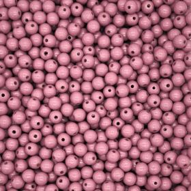 Pastellfarben Holzperlen 10mm • 50 Stück 'weinrot' 68 auf Lager