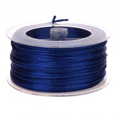 Satinband Ø 1,5 mm • 1 Meter 'dunkelblau' 76 auf Lager