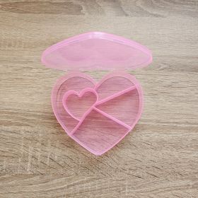 Perlenbox "Herz" 5 Fächer • leer 'pink' 90 auf Lager