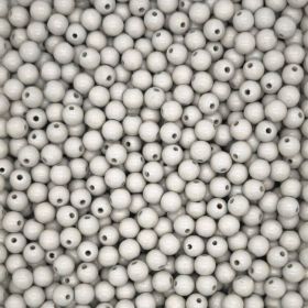Pastellfarben Holzperlen 10mm • 50 Stück 'lichtgrau' 118 auf Lager