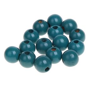 Wooden beads 10mm - 50 pieces 'turquoise' 16 in stock 