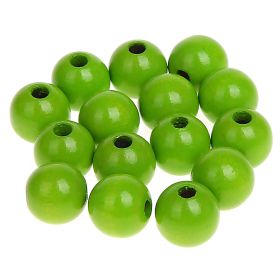 Wooden beads 12mm - 25 pieces 'yellow-green' 20 in stock 