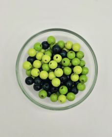 Holzperlen-Mix 10mm • 50 Stück 'Dschungel-Mix' 14 auf Lager