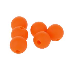 Silicone bead 9mm 'orange' 113 in stock 