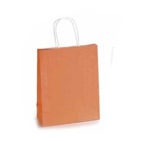 große farbige Geschenktüte • Papier 'orange' 12 auf Lager
