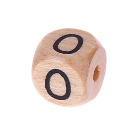 Letter beads letter cube wood embossed 10mm '0' 167 in stock 