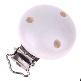 Wooden clip / pacifier clip mother-of-pearl Ø35mm 'white' 426 in stock 