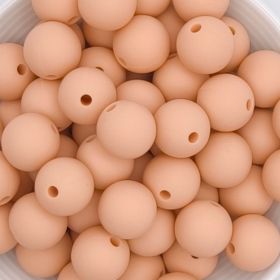 Silicone bead 12mm 'peach' 90 in stock 