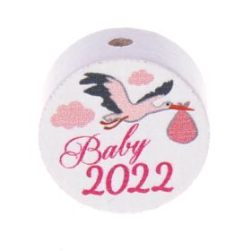 Motivperle Scheibe Baby 2022 'rosa' 90 auf Lager