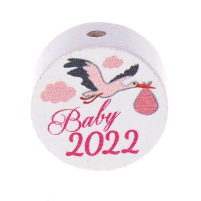 Motivperle Scheibe Baby 2022 'rosa' 95 auf Lager