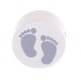 Motif bead baby feet mini disk 'white' 342 in stock 