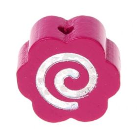 Motif bead glitter flower spiral 'dark pink' 531 in stock 