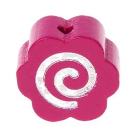 Motivperle Glitzerblümchen Spirale 'dunkelpink' 483 auf Lager