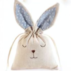Geschenkbeutel Osterhase "bunte Ohren" 'hellblau' 9 auf Lager
