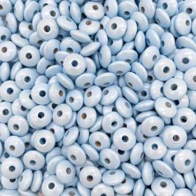 Wooden lenses mother-of-pearl 10mm - 50 pieces 'baby blue' 94 in stock 