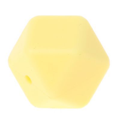 Hexagonperle Silikon 'pastellgelb' 144 auf Lager