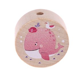 Whale motif bead disc 'pink' 64 in stock 
