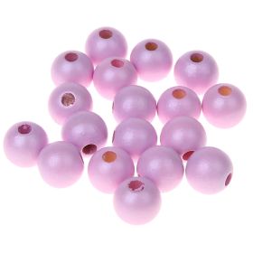 Holzperlen Perlmutt 12mm • 25 Stück 'rosa' 27 auf Lager