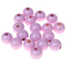 Wooden beads mother-of-pearl 12mm - 25 pieces 'pink' 112 in stock 