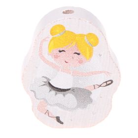 Motivperle Ballerina 'blond-weiß' 45 auf Lager
