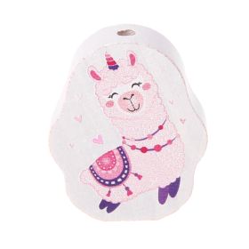 Llama motif bead 'pink' 55 in stock 