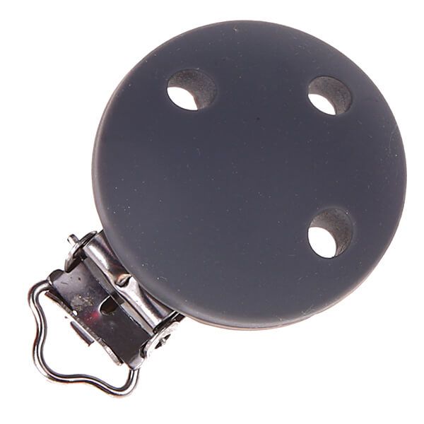 Silikonclip Schnullerclip 35mm 'grau' 0 auf Lager