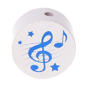 Motif bead disc clef 'white-blue' 121 in stock 