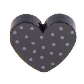 Dotted heart motif bead 'gray' 1411 in stock 