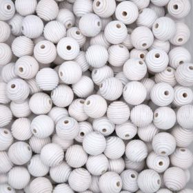 Grooved beads 18mm - 10 pieces 'white' 249 in stock 
