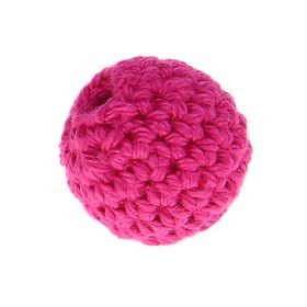 Häkelperle 20mm 'dunkelpink' 89 auf Lager