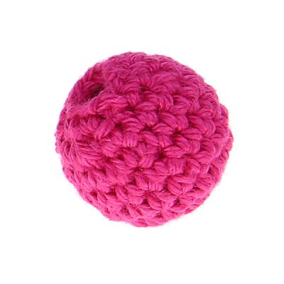 Häkelperle 20 mm 'dunkelpink' 179 auf Lager