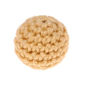 Crochet bead 25 mm 'sand' 228 in stock 