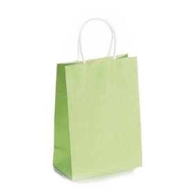 große farbige Geschenktüte • Papier 'hellgrün' 12 auf Lager