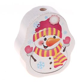 Snowman motif bead 'pink' 84 in stock 