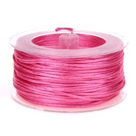 Satin ribbon Ø 1.5 mm - 50 meters 'pink' 12 in stock 