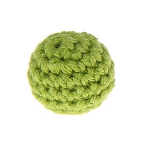 Crochet bead 20 mm 'yellow-green' 22 in stock 