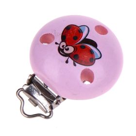 Pacifier clip ladybug 'pink' 18 in stock 