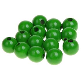 Holzperlen 12mm • 25 Stück 'grün' 99 auf Lager