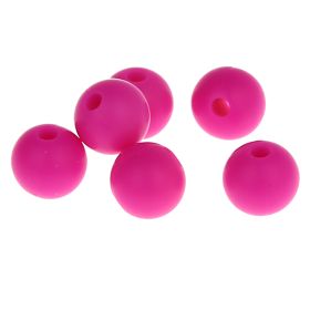 Silikonperle 9mm 'dunkelpink' 24 auf Lager