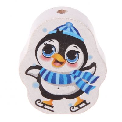 Motivperle Pinguin 'Schal blau' 27 auf Lager