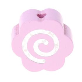 Motivperle Glitzerblümchen Spirale 'rosa' 44 auf Lager