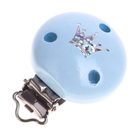 Motivclip Glitzerkrone 'babyblau' 836 auf Lager
