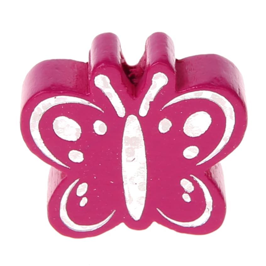 Motivperle Schmetterling Glitzer 'dunkelpink' 1309 auf Lager