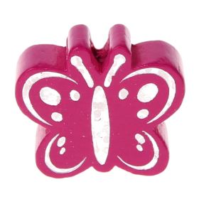 Motivperle Schmetterling Glitzer 'dunkelpink' 1078 auf Lager