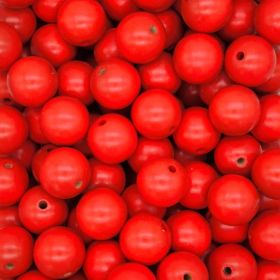 Wooden beads 25mm - 5 pieces 'red' 26 in stock 
