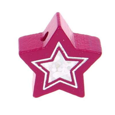 Motivperle Glitzerstern 'dunkelpink' 742 auf Lager